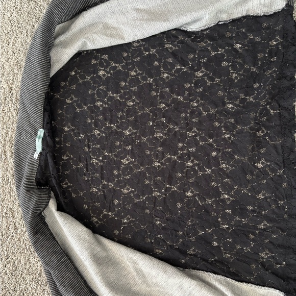 Maurices Cropped Soft Cloth Button and Lace Blazer Black White Size XL - Picture 11 of 11